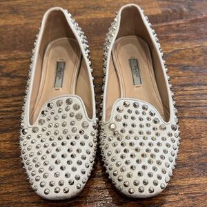Prada Spazzolato leather studded loafers i